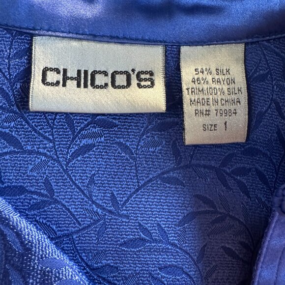 Chico's Asian-Influence Silk/Rayon Jacket - Picture 3 of 5